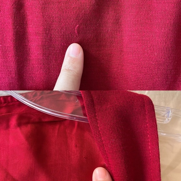 Vintage Mod Button-Front Sleeveless Shift Dress S Red - Picture 13 of 13